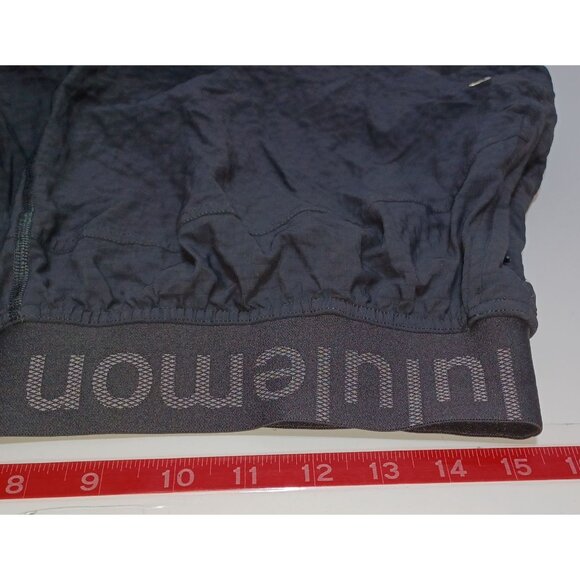 Lululemon High-Rise Training Shorts Logo Waistband Graphite Gray Womens 12 Gym - Picture 7 of 8